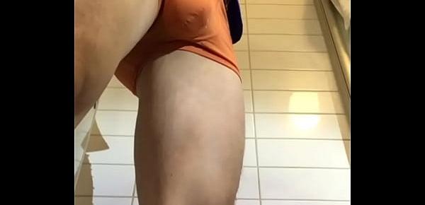  Pftish- peeing in my orange underwear